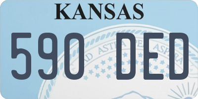 KS license plate 590DED