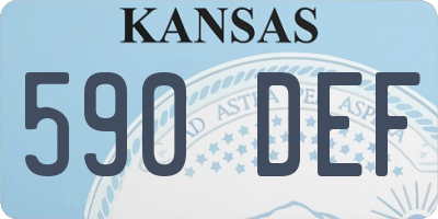 KS license plate 590DEF