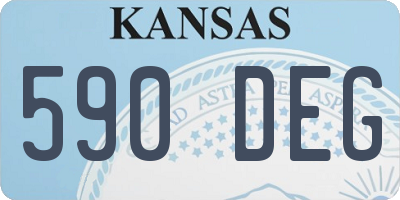 KS license plate 590DEG