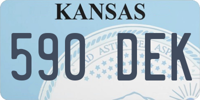 KS license plate 590DEK