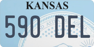 KS license plate 590DEL