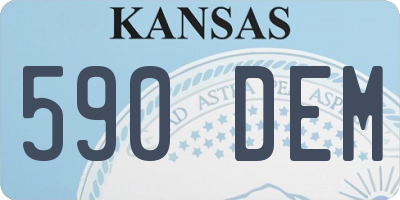 KS license plate 590DEM