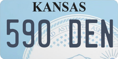KS license plate 590DEN