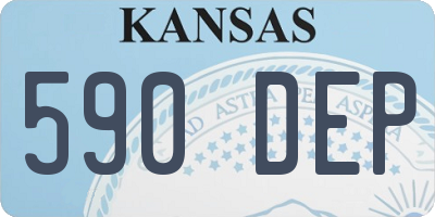 KS license plate 590DEP