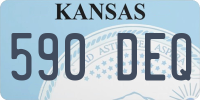 KS license plate 590DEQ