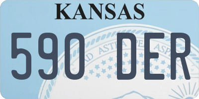 KS license plate 590DER