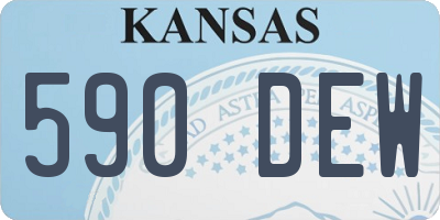 KS license plate 590DEW
