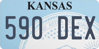 KS license plate 590DEX