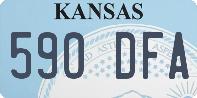 KS license plate 590DFA