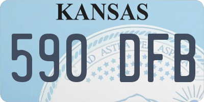 KS license plate 590DFB