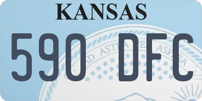 KS license plate 590DFC