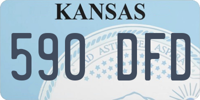 KS license plate 590DFD