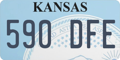KS license plate 590DFE