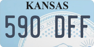 KS license plate 590DFF