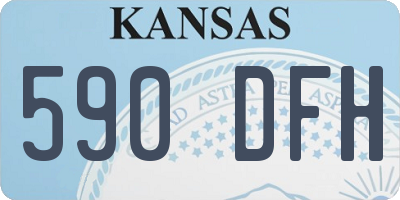 KS license plate 590DFH