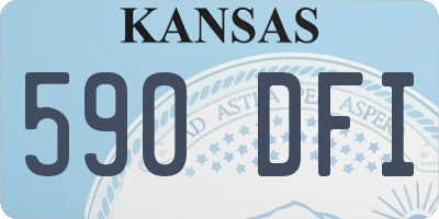KS license plate 590DFI
