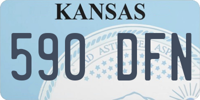 KS license plate 590DFN