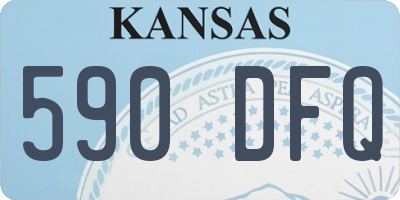 KS license plate 590DFQ