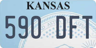 KS license plate 590DFT