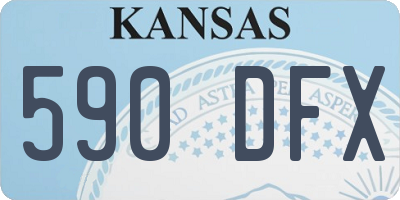 KS license plate 590DFX
