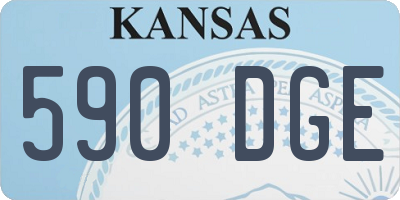 KS license plate 590DGE