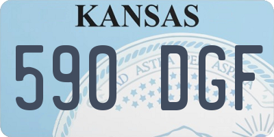 KS license plate 590DGF