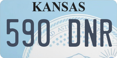 KS license plate 590DNR