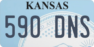 KS license plate 590DNS