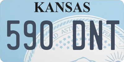 KS license plate 590DNT