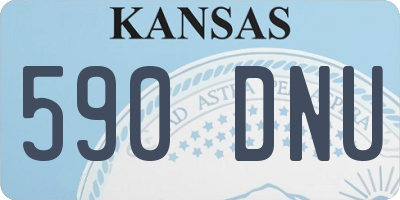KS license plate 590DNU