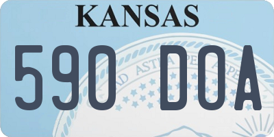 KS license plate 590DOA