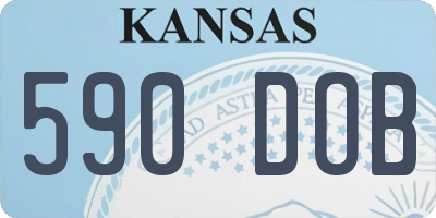 KS license plate 590DOB