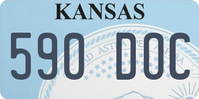 KS license plate 590DOC