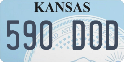 KS license plate 590DOD
