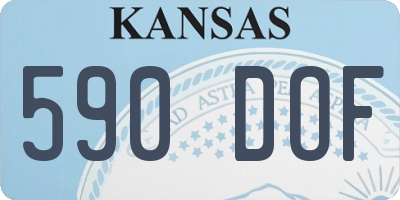 KS license plate 590DOF