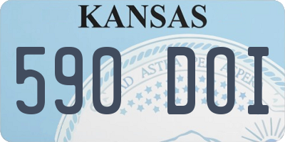 KS license plate 590DOI