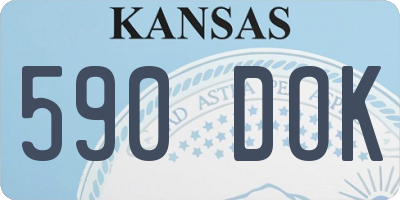 KS license plate 590DOK
