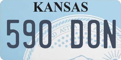 KS license plate 590DON