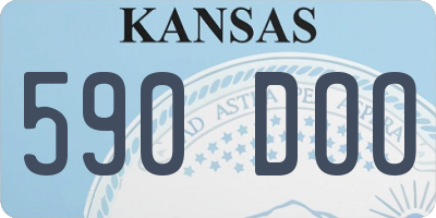 KS license plate 590DOO