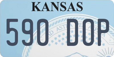 KS license plate 590DOP