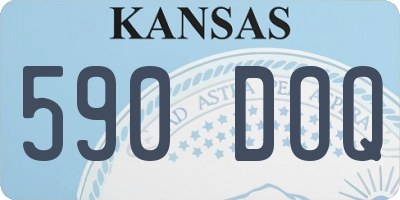 KS license plate 590DOQ