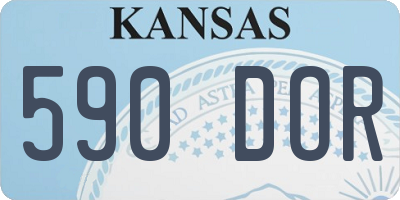 KS license plate 590DOR