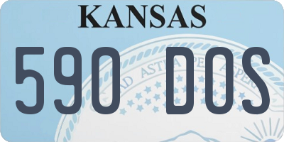 KS license plate 590DOS
