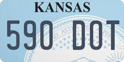 KS license plate 590DOT