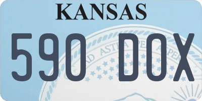 KS license plate 590DOX