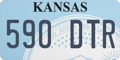 KS license plate 590DTR