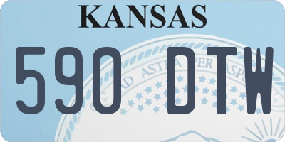 KS license plate 590DTW