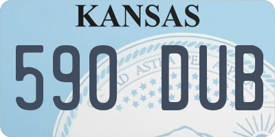 KS license plate 590DUB