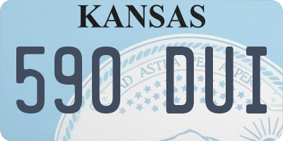 KS license plate 590DUI