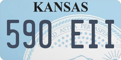 KS license plate 590EII